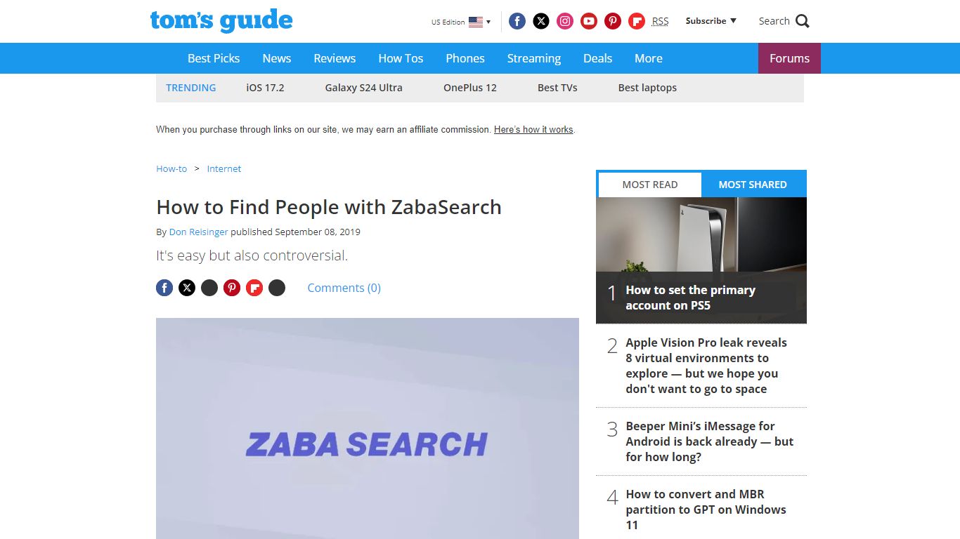 How to Find People with ZabaSearch | Tom's Guide